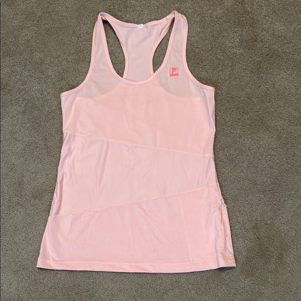 Fila Pink Peach Fitted Sleeveless Tank Top